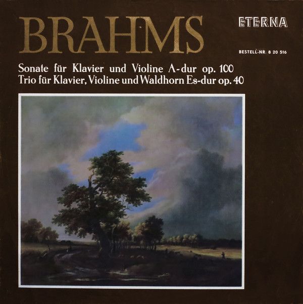 Eterna 8 20 516 - Johannes Brahms - Sonate Für Klavier Und Violi