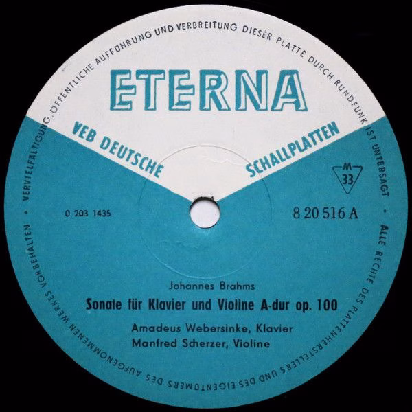 Eterna 8 20 516 - Johannes Brahms - Sonate Für Klavier Und Violi - Image 3