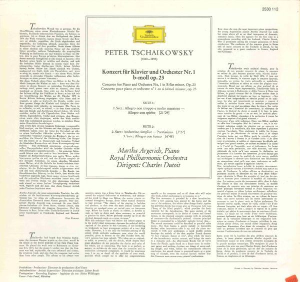 Deutsche Grammophon 2530 112 - Pyotr Ilyich Tchaikovsky, Martha - Image 2