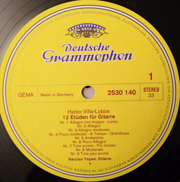 Deutsche Grammophon 2530 140 - Heitor Villa-Lobos, Narciso Yepes - Image 3