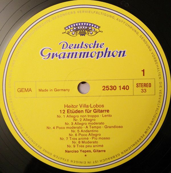 Deutsche Grammophon 2530 140 - Heitor Villa-Lobos, Narciso Yepes - Image 3