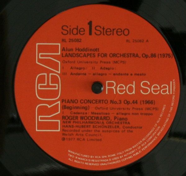 RCA Red Seal RL 25082 - Alun Hoddinott, Roger Woodward, New Phil - Image 6