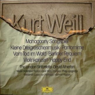 Deutsche Grammophon 2740 153 - Kurt Weill, London Sinfonietta, D