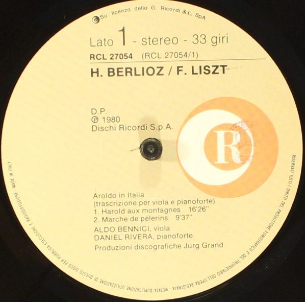 Dischi Ricordi RCL 27054 - Hector Berlioz, Franz Liszt, Aldo Ben - Image 4