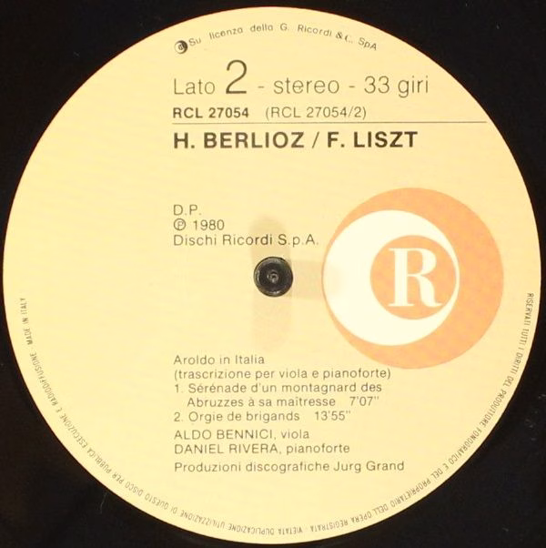 Dischi Ricordi RCL 27054 - Hector Berlioz, Franz Liszt, Aldo Ben - Image 3
