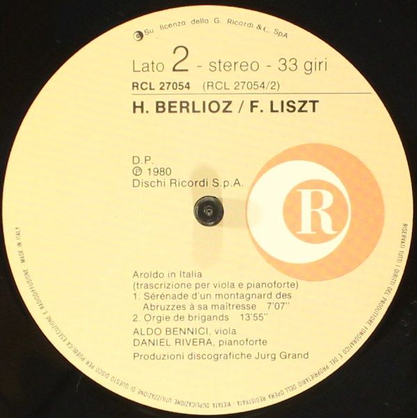 Dischi Ricordi RCL 27054 - Hector Berlioz, Franz Liszt, Aldo Ben - Image 3