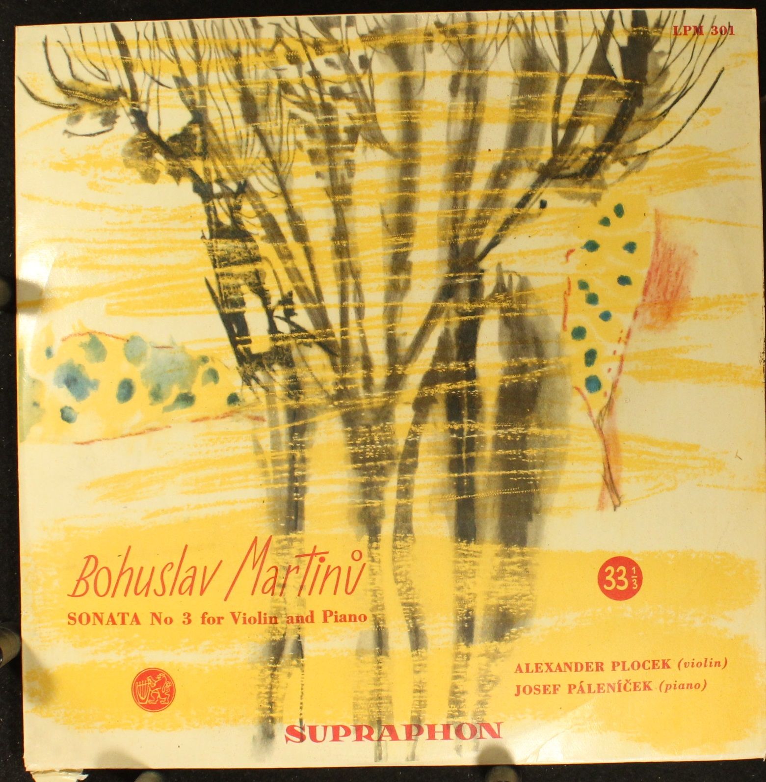 Supraphon LPM 301 - Bohuslav Martinů, Alexandr Plocek, Josef Pál