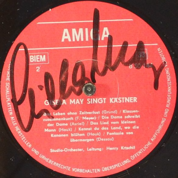 Amiga 8 50 144 - Gisela May - Gisela May Singt Erich Kästner - Image 3