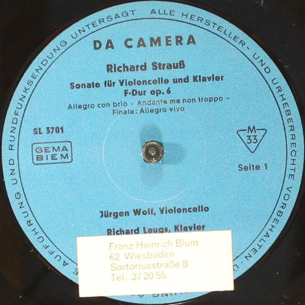 Da Camera Magna SM 93701 - Richard Strauss, Jürgen Wolf, Richard - Image 3