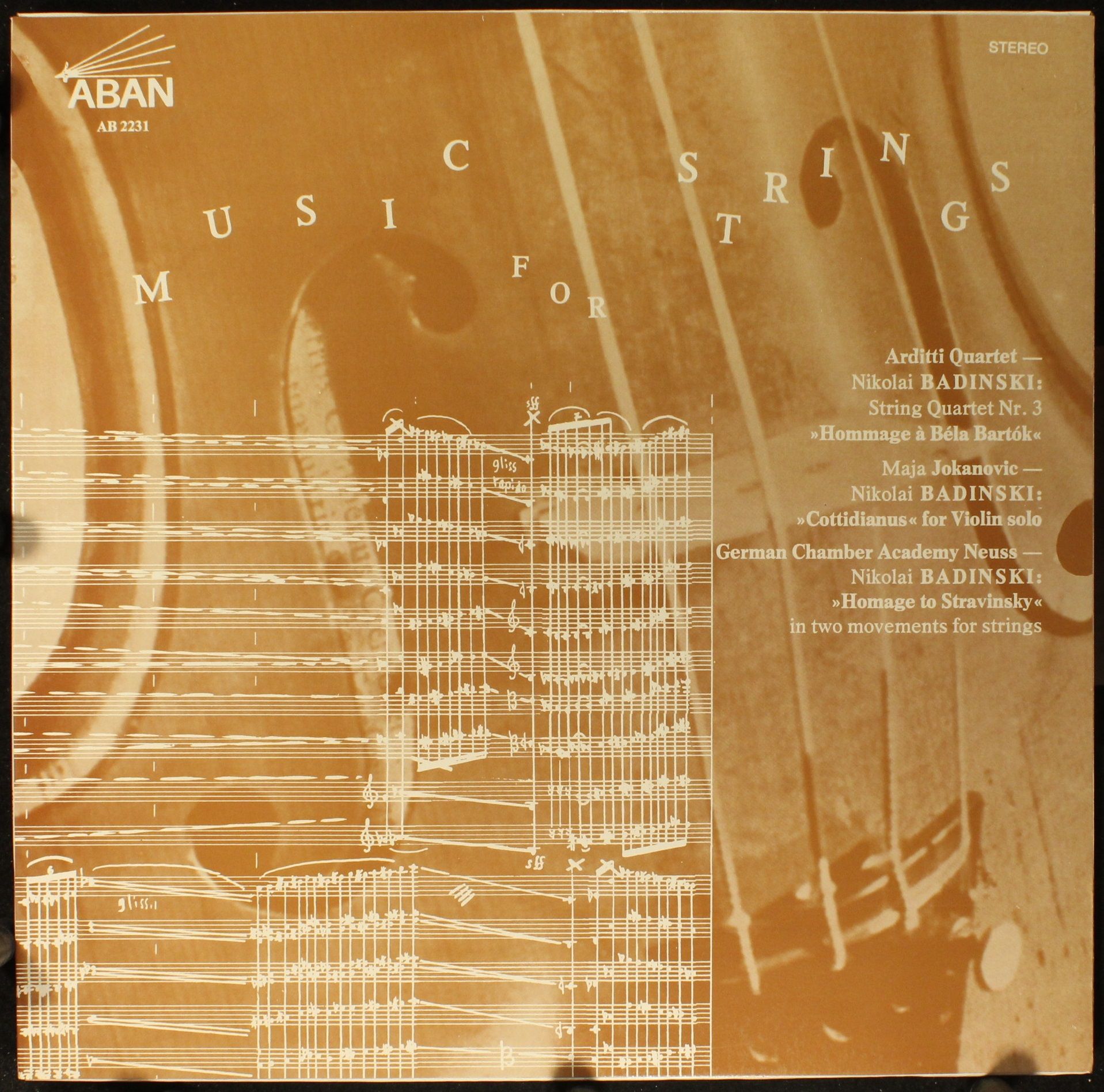 ABAN AB 2231 - Nikolai Badinski, Arditti Quartet - Music For Str