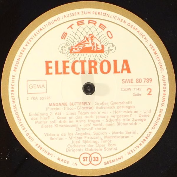 Die Stimme Seines Herrn SME 80789 - Giacomo Puccini - Madame But - Image 4