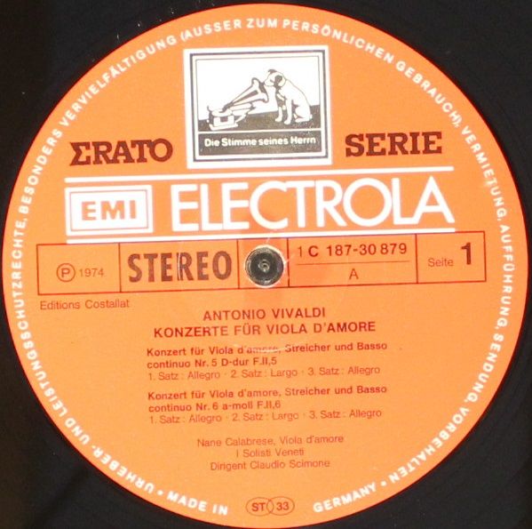 EMI Electrola 1 C 187-30 879/80 - Antonio Vivaldi, Nane Calabres - Image 5