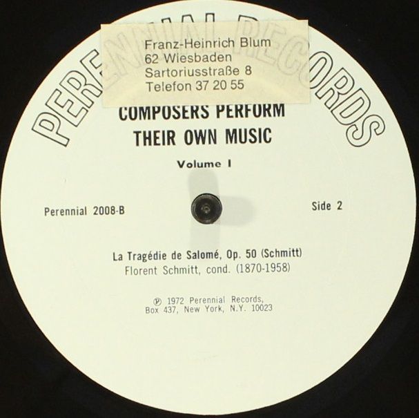 Perennial Records (3) 2008 - Albert Roussel, Vincent d'Indy, Flo - Image 4