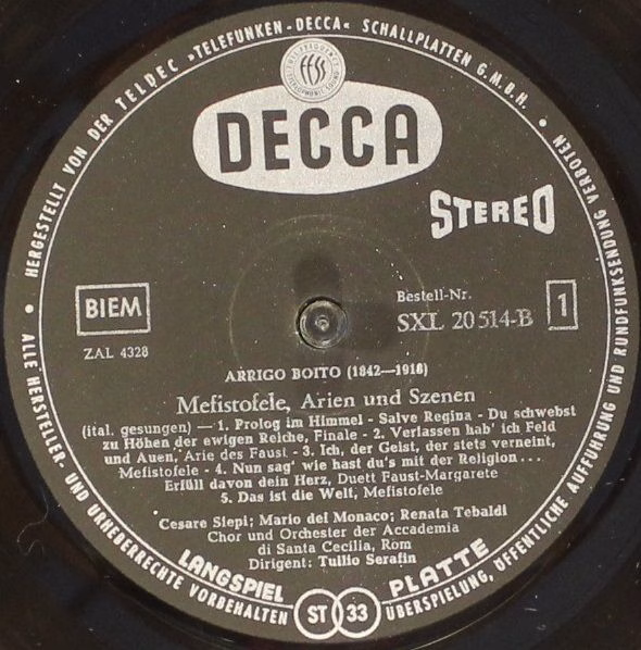 DECCA SXL 20 514-B - Arrigo Boito - Mefistofele - Image 4