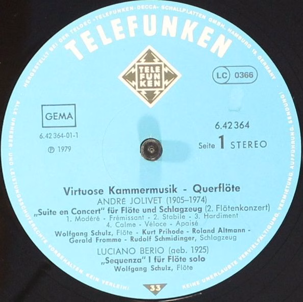 Telefunken 6.42364 AP - Wolfgang Schulz (3) - Virtuose Kammermus - Image 4