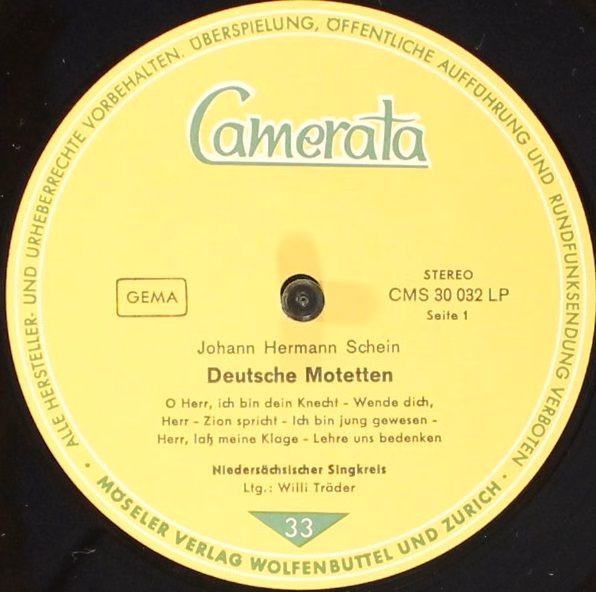 Camerata (2) CMS 30 032 - Johann Hermann Schein, Henry Purcell - - Image 3