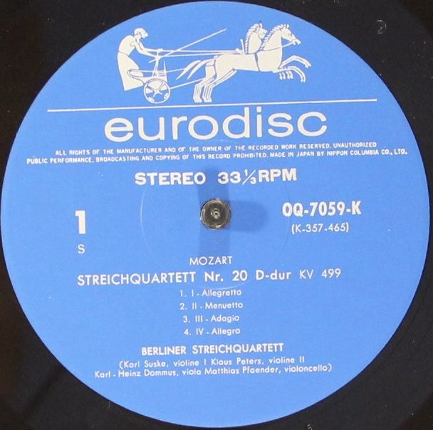Eurodisc OQ-7059-K - Wolfgang Amadeus Mozart, Suske-Quartett - S - Image 5