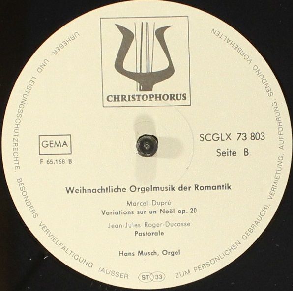 Christophorus SCGLX 73 803 - Hans Musch - Weihnachtliche Orgelmu - Image 4