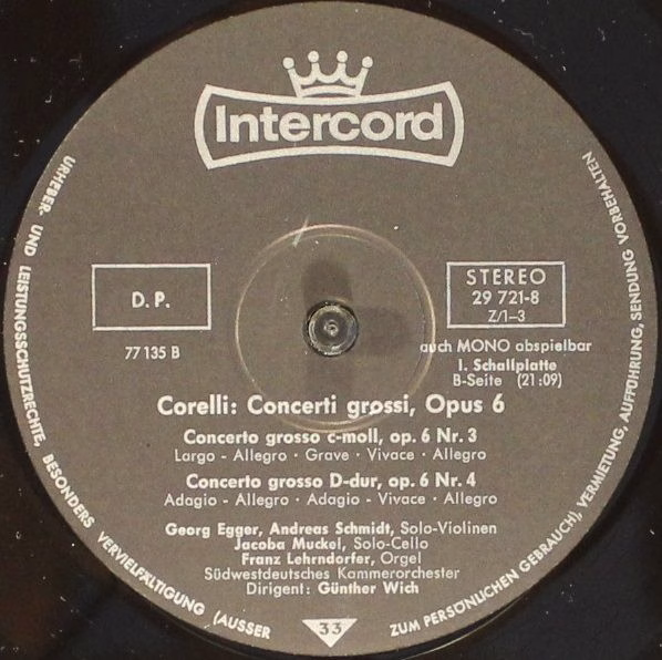 Intercord 29721-8 Z/1-3 - Arcangelo Corelli, Südwestdeutsches Ka - Image 6