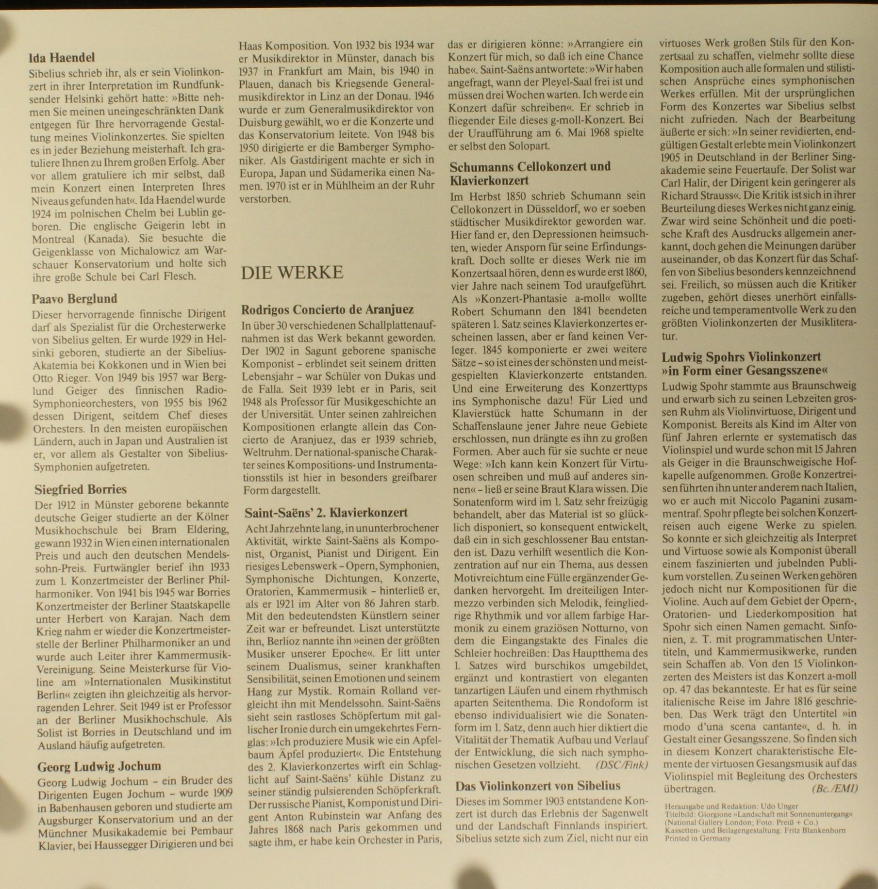 CBS 29 253-2 - Joaquín Rodrigo, Camille Saint-Saëns, Robert Schu - Image 3