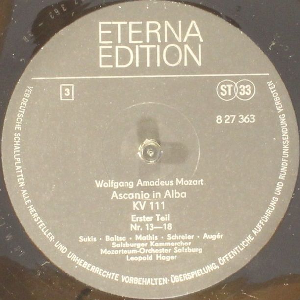 Eterna 8 27 362-364 - Wolfgang Amadeus Mozart - Ascanio In Alba - Image 6