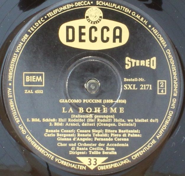 DECCA SXL 2170/1-B - Giacomo Puccini, Renata Tebaldi, Carlo Berg - Image 4
