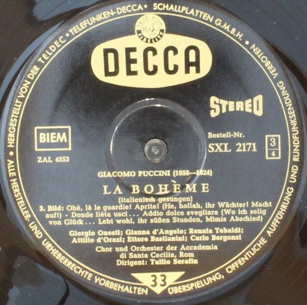DECCA SXL 2170/1-B - Giacomo Puccini, Renata Tebaldi, Carlo Berg - Image 5