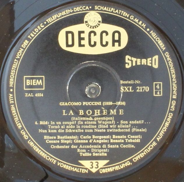 DECCA SXL 2170/1-B - Giacomo Puccini, Renata Tebaldi, Carlo Berg - Image 6