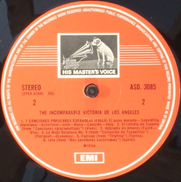 His Master's Voice SLS 5012 - Victoria De Los Angeles - The Inco - Image 5