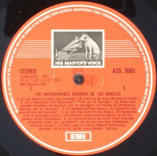 His Master's Voice SLS 5012 - Victoria De Los Angeles - The Inco - Image 6