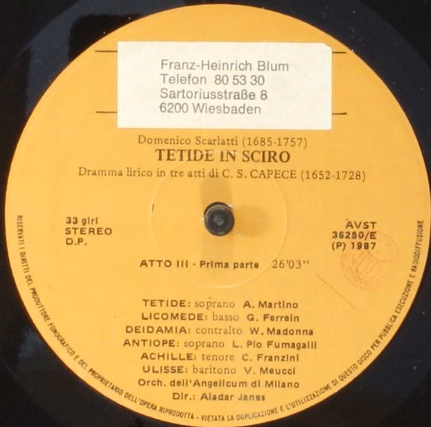 Ars Nova AVST 36250 - Domenico Scarlatti, Orchestra Dell'Angelic - Image 6