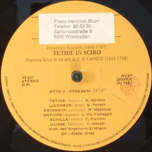 Ars Nova AVST 36250 - Domenico Scarlatti, Orchestra Dell'Angelic - Image 7