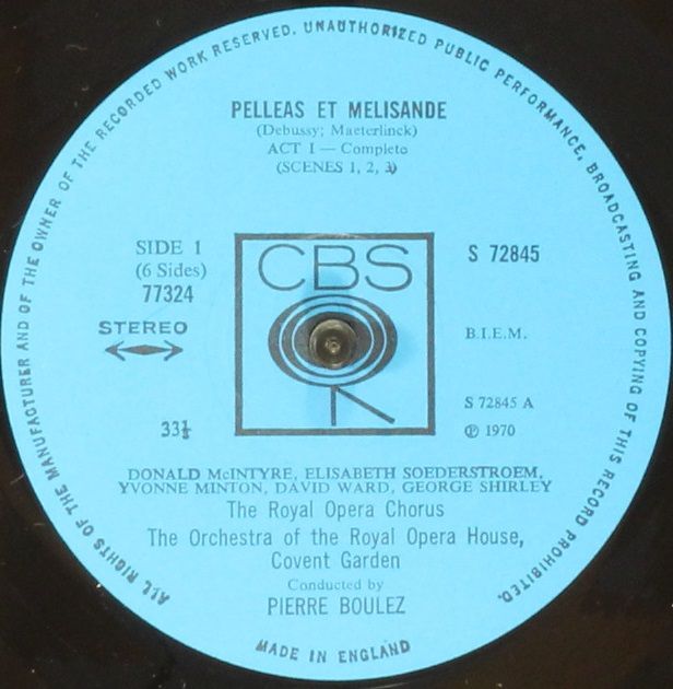 CBS 77324 - Claude Debussy, Pierre Boulez, George Shirley, Elisa - Image 4