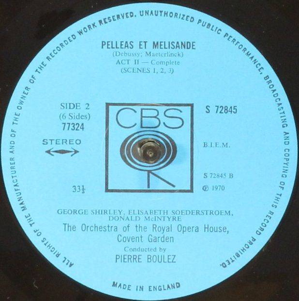 CBS 77324 - Claude Debussy, Pierre Boulez, George Shirley, Elisa - Image 5