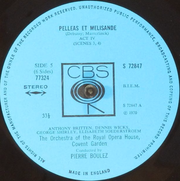 CBS 77324 - Claude Debussy, Pierre Boulez, George Shirley, Elisa - Image 9