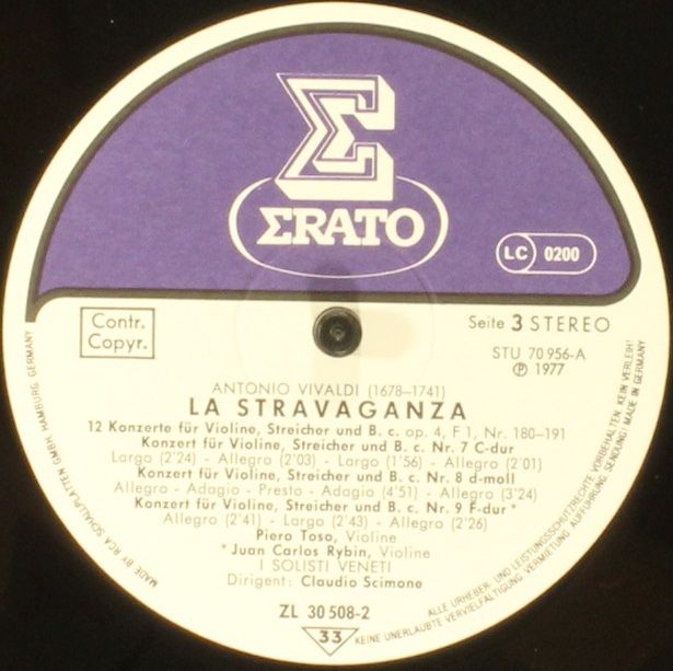 Erato ZL 30508 EK - Antonio Vivaldi, I Solisti Veneti, Claudio S - Image 6