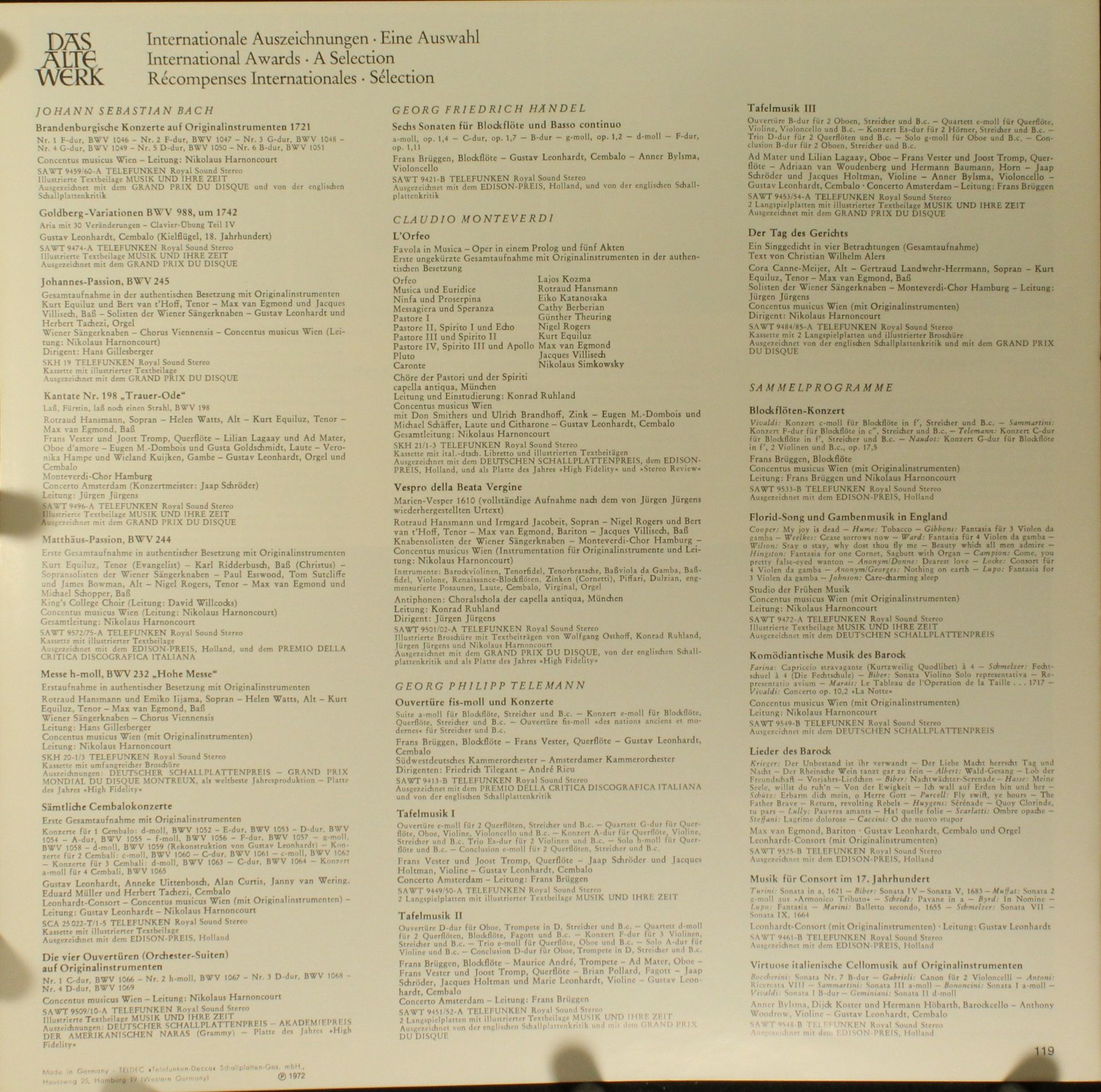 Telefunken SKW 5/1-2 - Johann Sebastian Bach - Das Kantatenwerk - Image 4