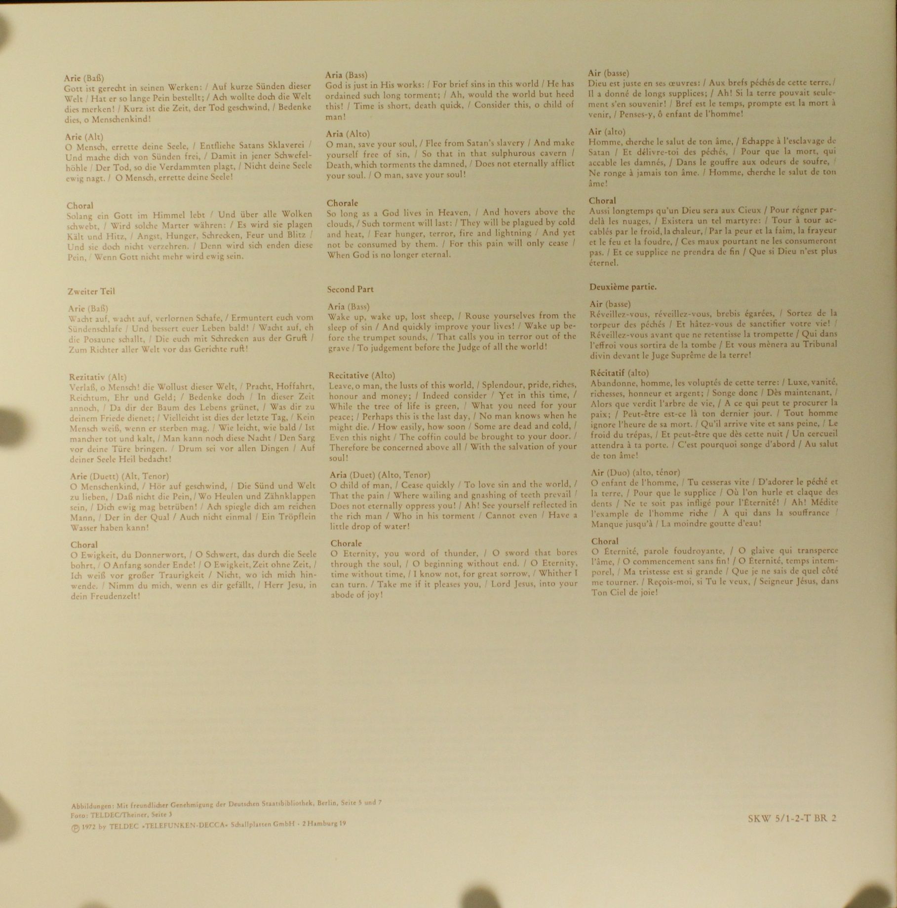 Telefunken SKW 5/1-2 - Johann Sebastian Bach - Das Kantatenwerk - Image 8