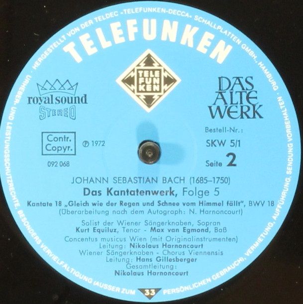 Telefunken SKW 5/1-2 - Johann Sebastian Bach - Das Kantatenwerk - Image 11
