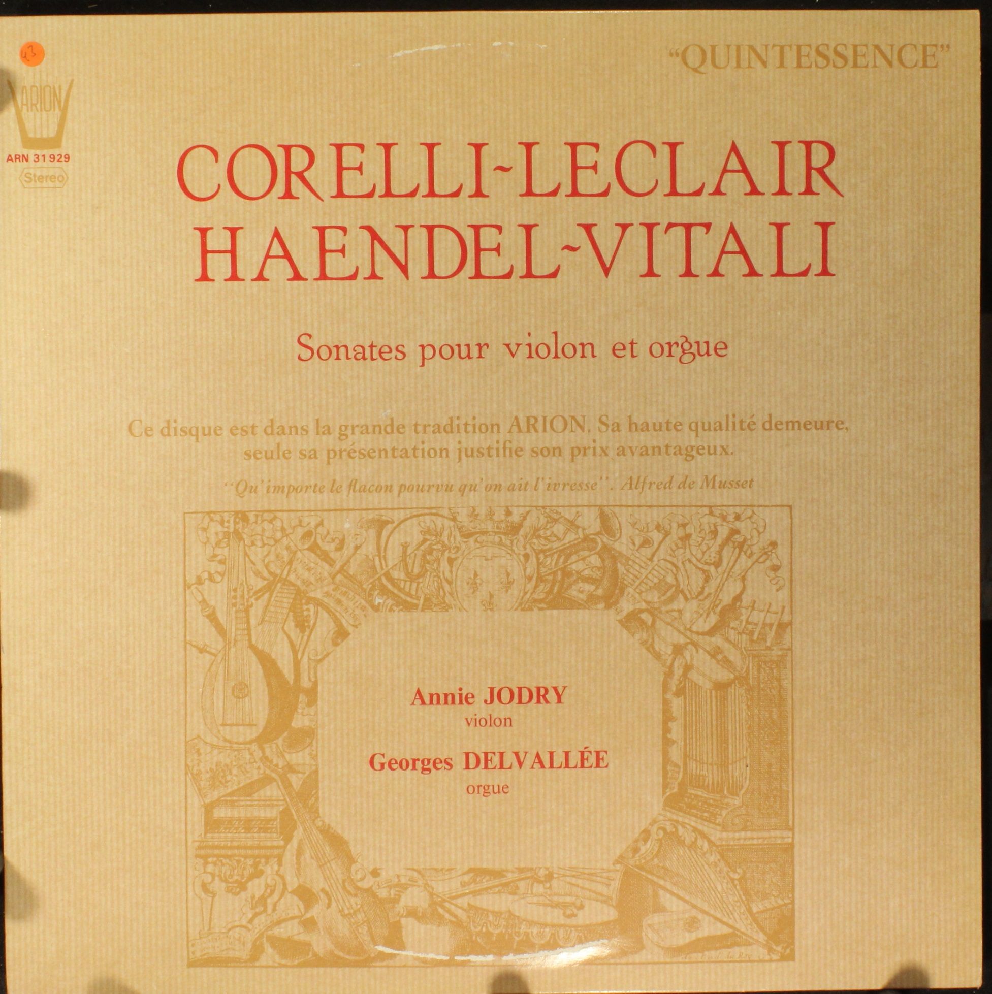 ARION ARN 31 929 - Annie Jodry, Georges Delvallée - Corelli-Lecl
