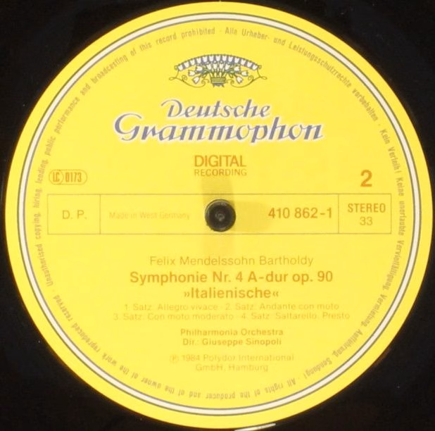 Deutsche Grammophon 410 862-1 - Franz Schubert, Felix Mendelssoh - Image 6