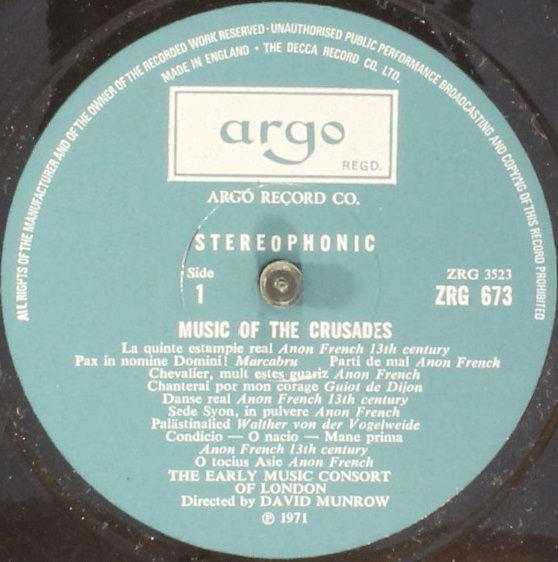 Argo ZRG 673 - The Early Music Consort Of London, David Munrow - - Image 5