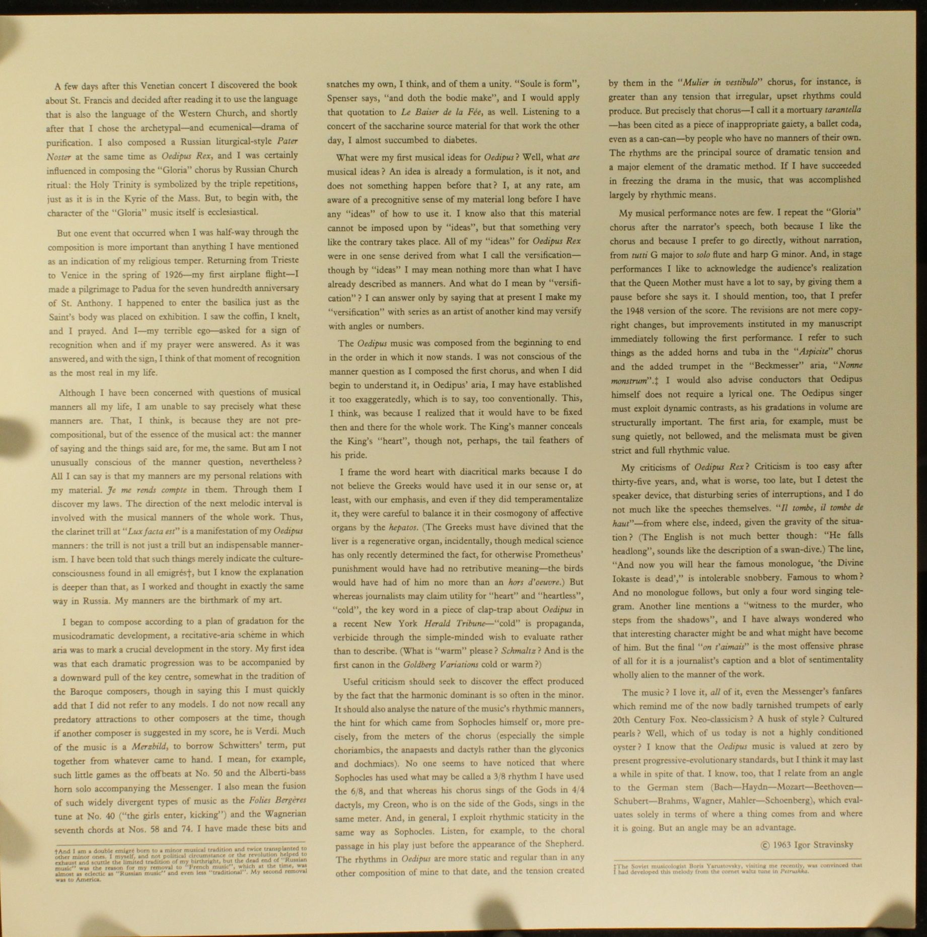 CBS BRG 72131 - Igor Stravinsky - Stravinsky Conducts Oedipus Re - Image 3