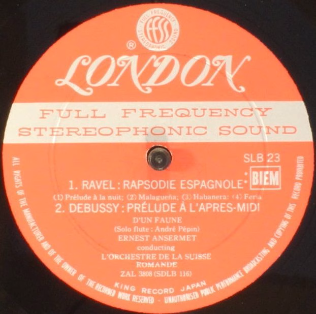 London Records SLB 23 - Ernest Ansermet, L'Orchestre De La Suiss - Image 3
