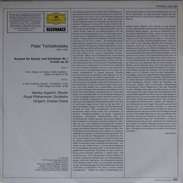 Deutsche Grammophon 2535 295 - Pyotr Ilyich Tchaikovsky, Martha - Image 2