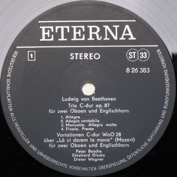 Eterna 8 26 383 - Ludwig van Beethoven - Trio C-dur Op. 87 / Var - Image 3