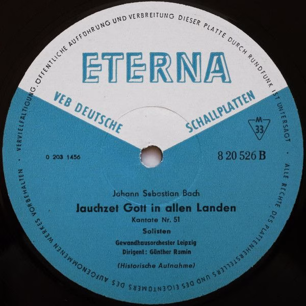 Eterna 8 20 526 - Johann Sebastian Bach, Günther Ramin - Warum B - Image 4