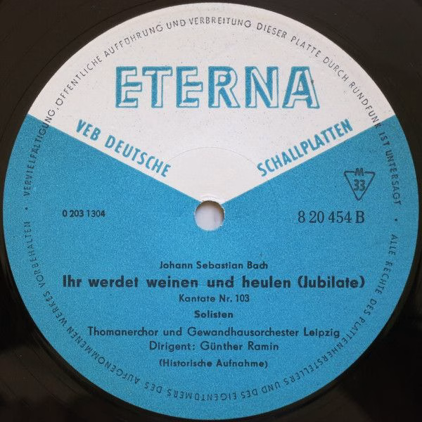 Eterna 8 20 454 - Johann Sebastian Bach, Günther Ramin - Weinen, - Image 4