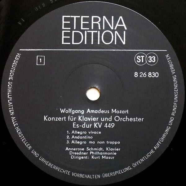 Eterna 8 26 830 - Wolfgang Amadeus Mozart, Annerose Schmidt, Dre - Image 3