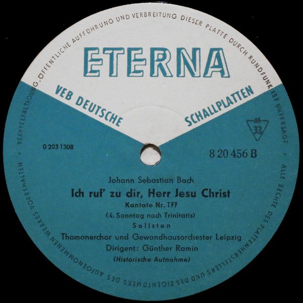 Eterna 8 20 456 - Johann Sebastian Bach, Günther Ramin - Ein Ung - Image 4